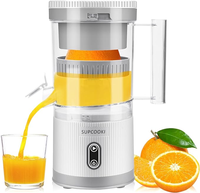 Electric Citrus Juicer, Rechargeable Juicer Machine With Usb