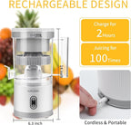 Electric Citrus Juicer, Rechargeable Juicer Machine With Usb