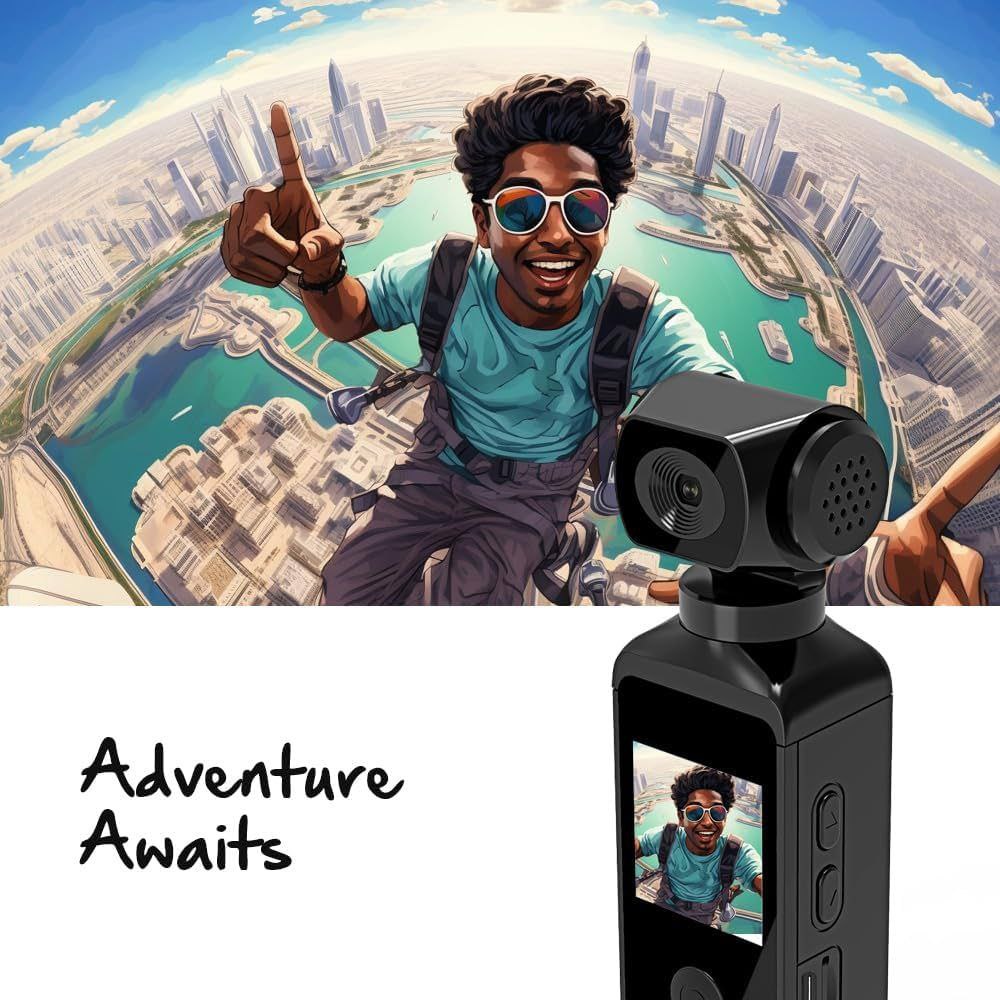 Ultra Hd Pocket Action Camera - 270° Rotatable Vlog Wifi Min