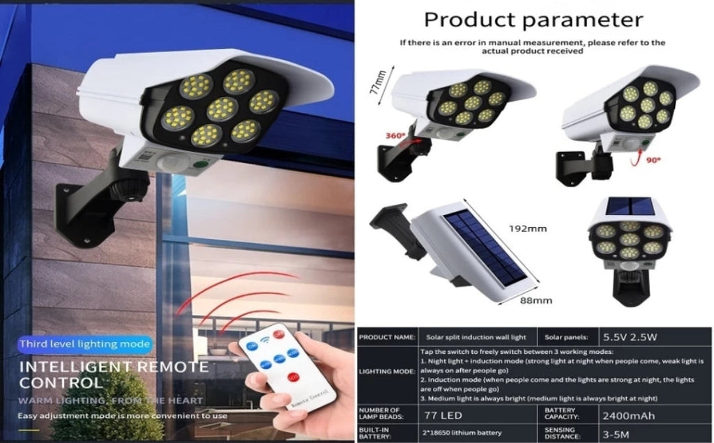 Remote Control Human Sensor Spotlight Garden Lamp Solar Ligh