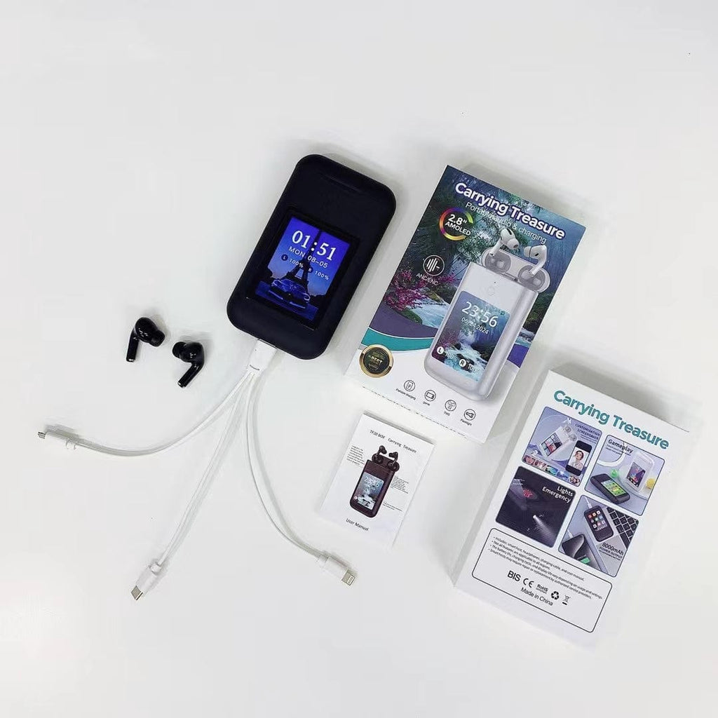 Tf20 Multipurpose Powerbank With Airpods And Display