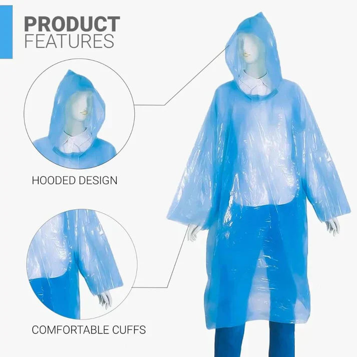 Unisex Disposable Rain Card For Emergency Use Waterproof Rai