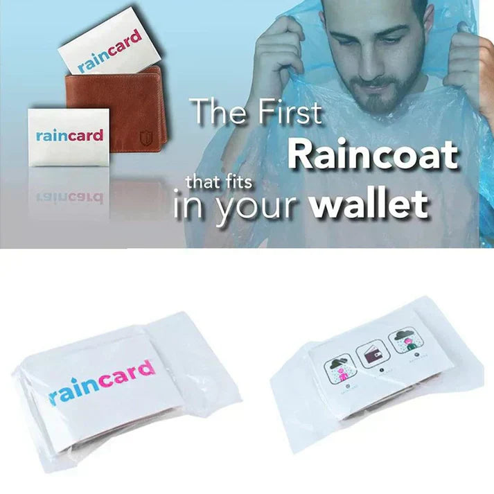 Unisex Disposable Rain Card For Emergency Use Waterproof Rai