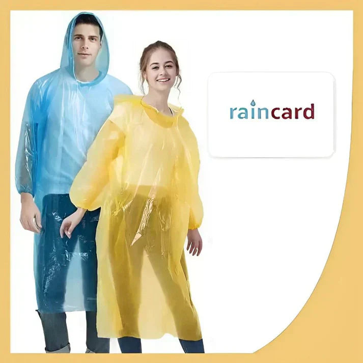 Unisex Disposable Rain Card For Emergency Use Waterproof Rai