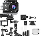 4K Sports Action Camera With Optical 16Mp High Resolution Wi