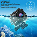 4K Sports Action Camera With Optical 16Mp High Resolution Wi